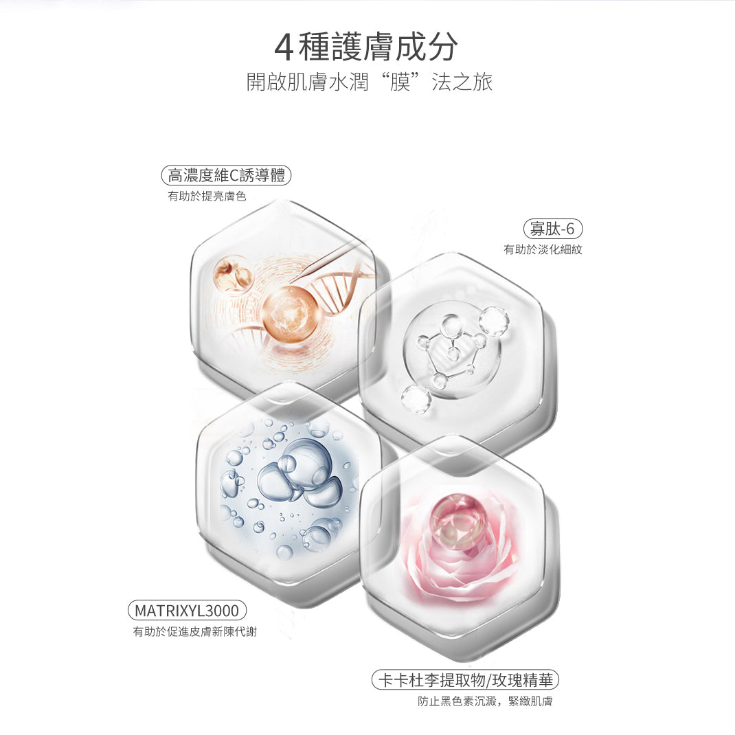 iskinclock維C煥白臻萃面膜 5片
